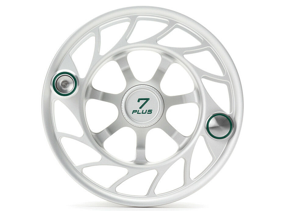 Hatch Finatic 7 Plus (Chrome/Green) Fly Reel With 20lbs Backing - Meredith  McCord
